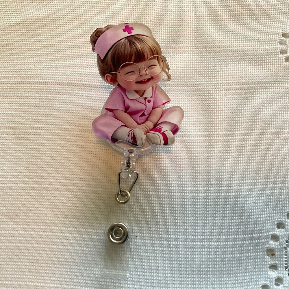Health Care Worker pull String Badge -nurse, CMA, Techs Etc